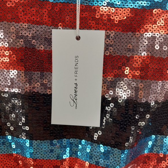 Lovers + Friends Sequined Striped Mini Dress - Picture 5 of 8